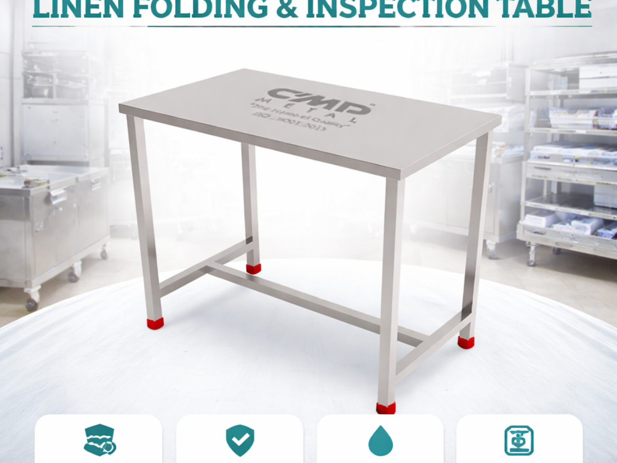 Stainless Steel Linen Folding & Inspection Table