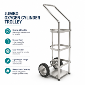 Premium Jumbo Oxygen Cylinder Trolley Manufacturer