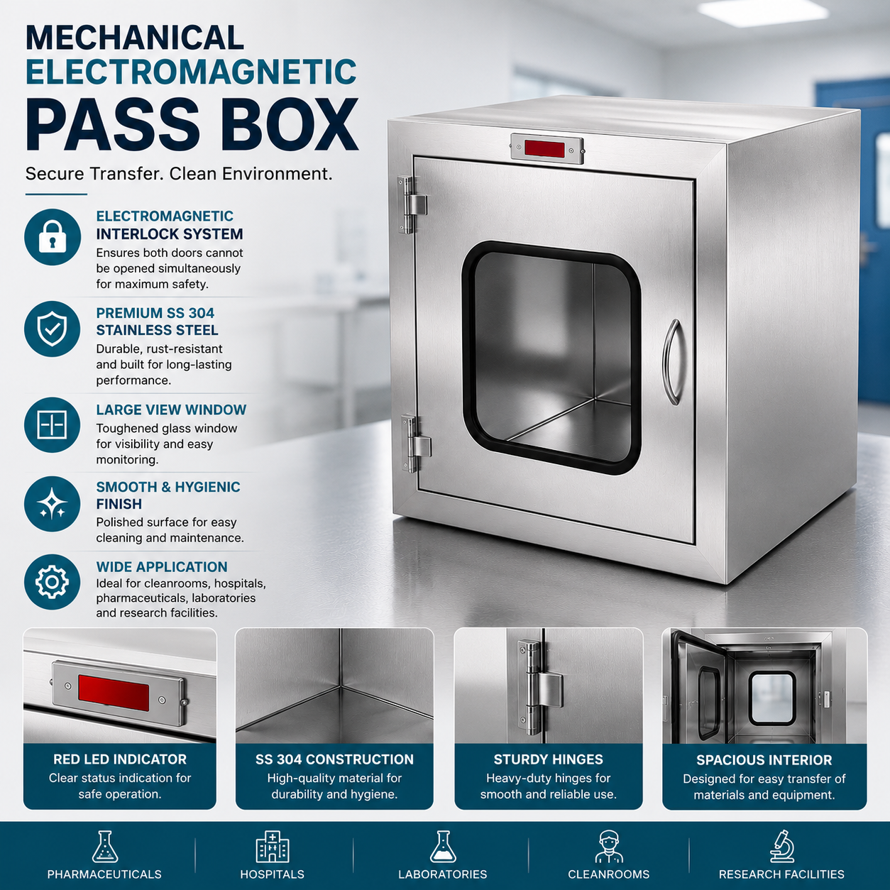 electromagnetic pass box mechanical pass box