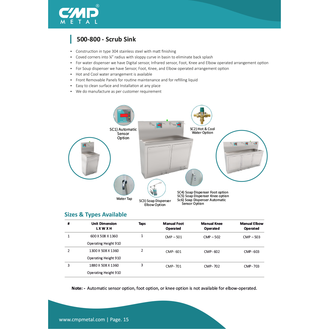 Surgical Scrub Sink 500 & 800 - Image 4