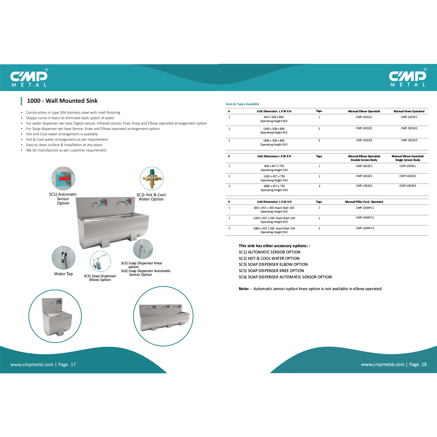 Wall Mounted Sink - 1000 - Image 4