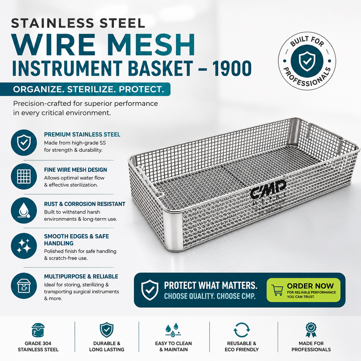 Wire Mesh Instrument Basket