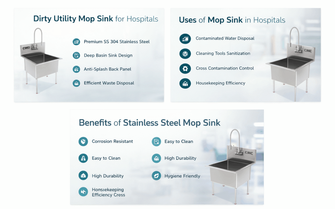 Dirty Utility Mop Sink: Hospital Cleaning System ka Essential Solution