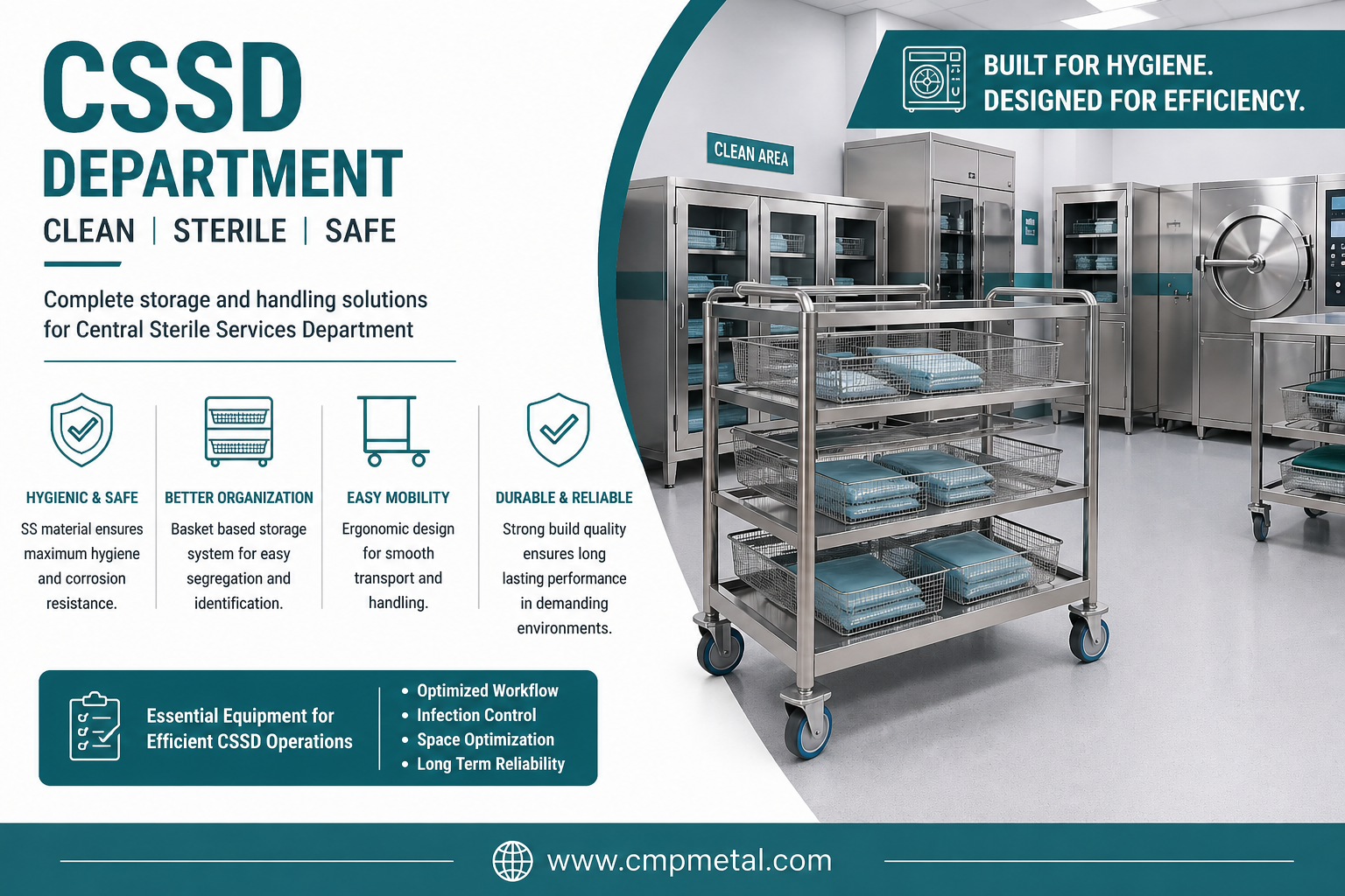 SS Modular Medical Storage Cabinet