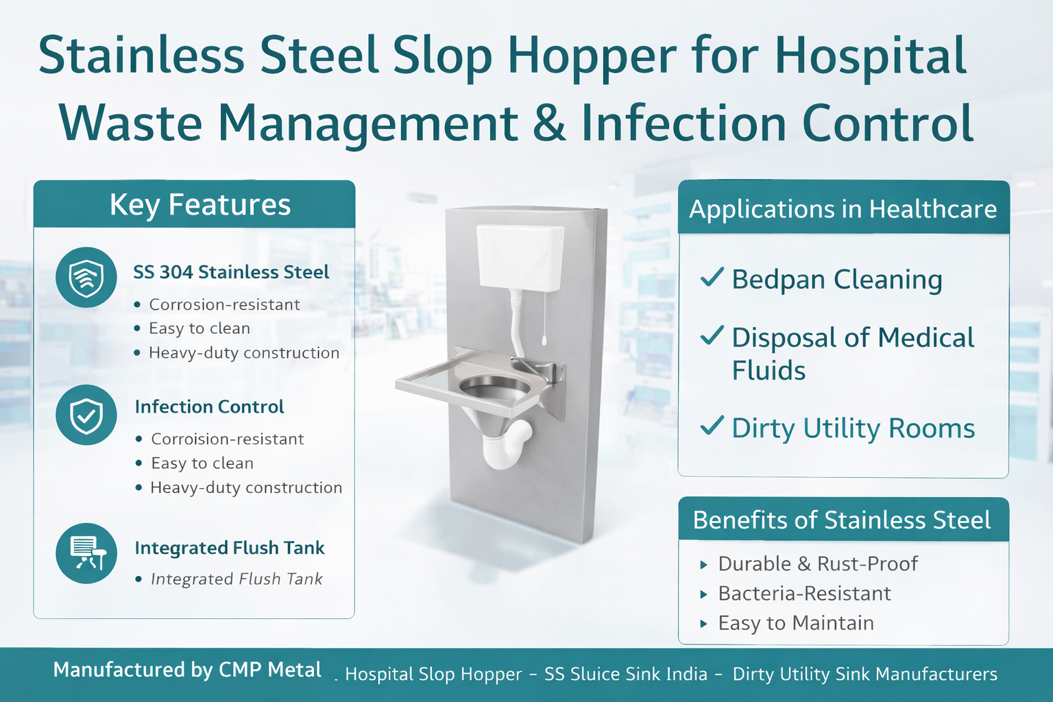 Hospital Slop Hopper Manufacturer