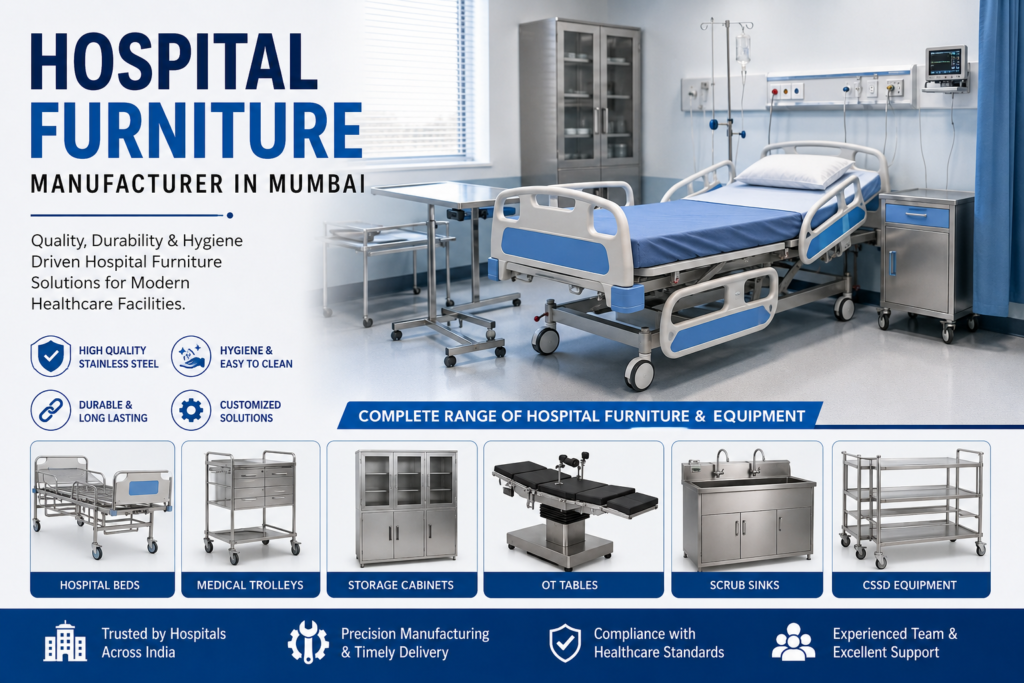Hospital furniture designed for hospitals, clinics, and healthcare facilities.