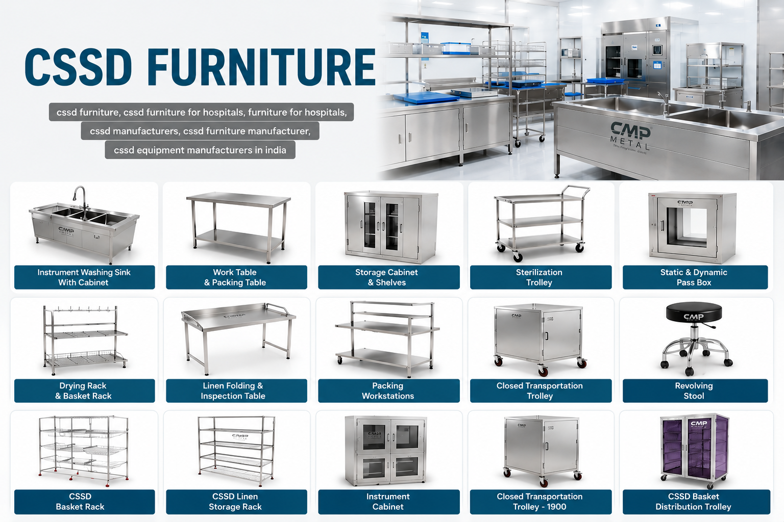 CSSD Furniture for Hospitals
