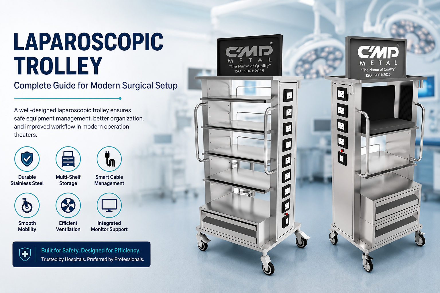 Laparoscopic Trolley for Modern Surgical Setup