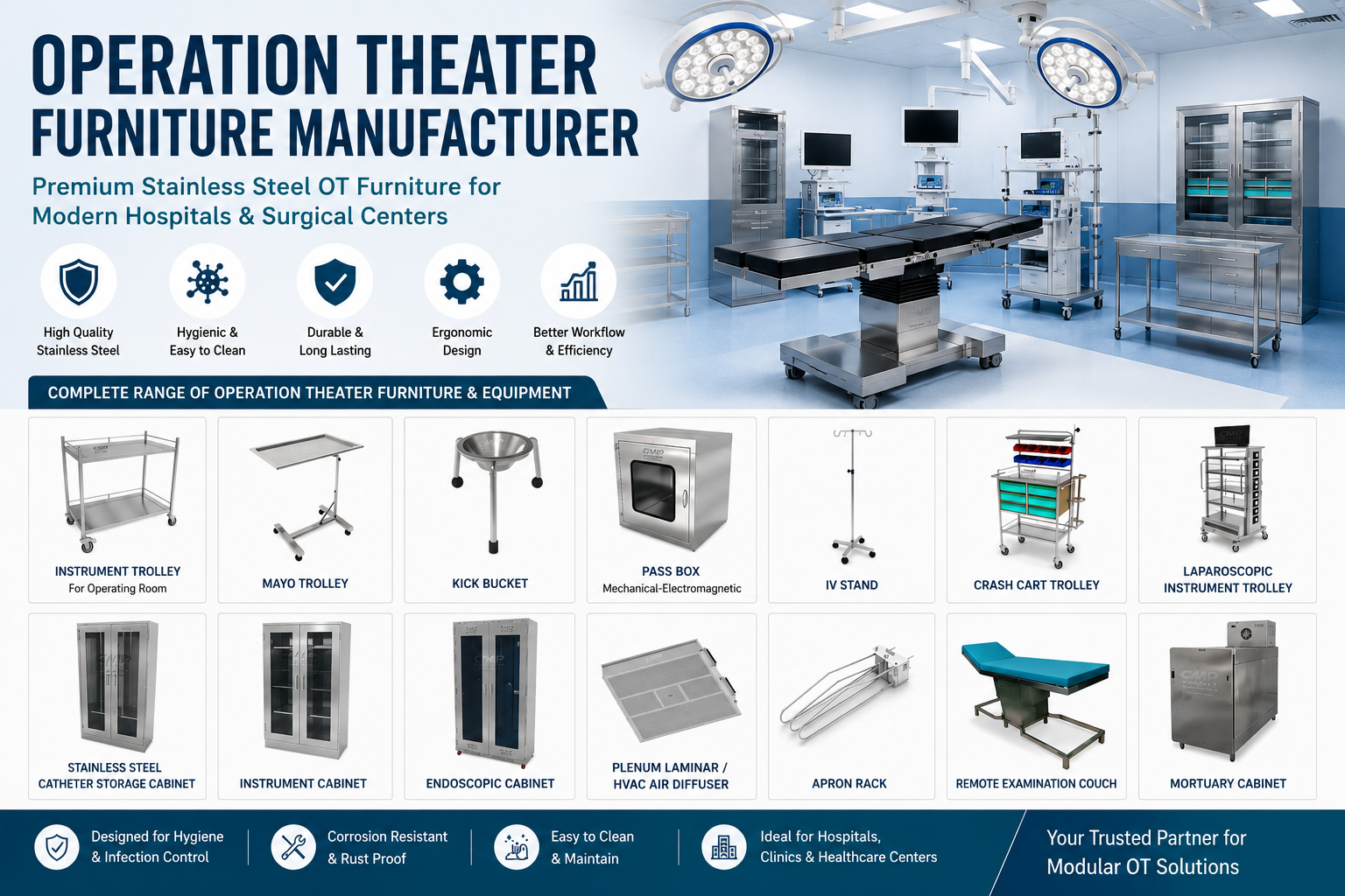 Operation Theater Furniture Manufacturer