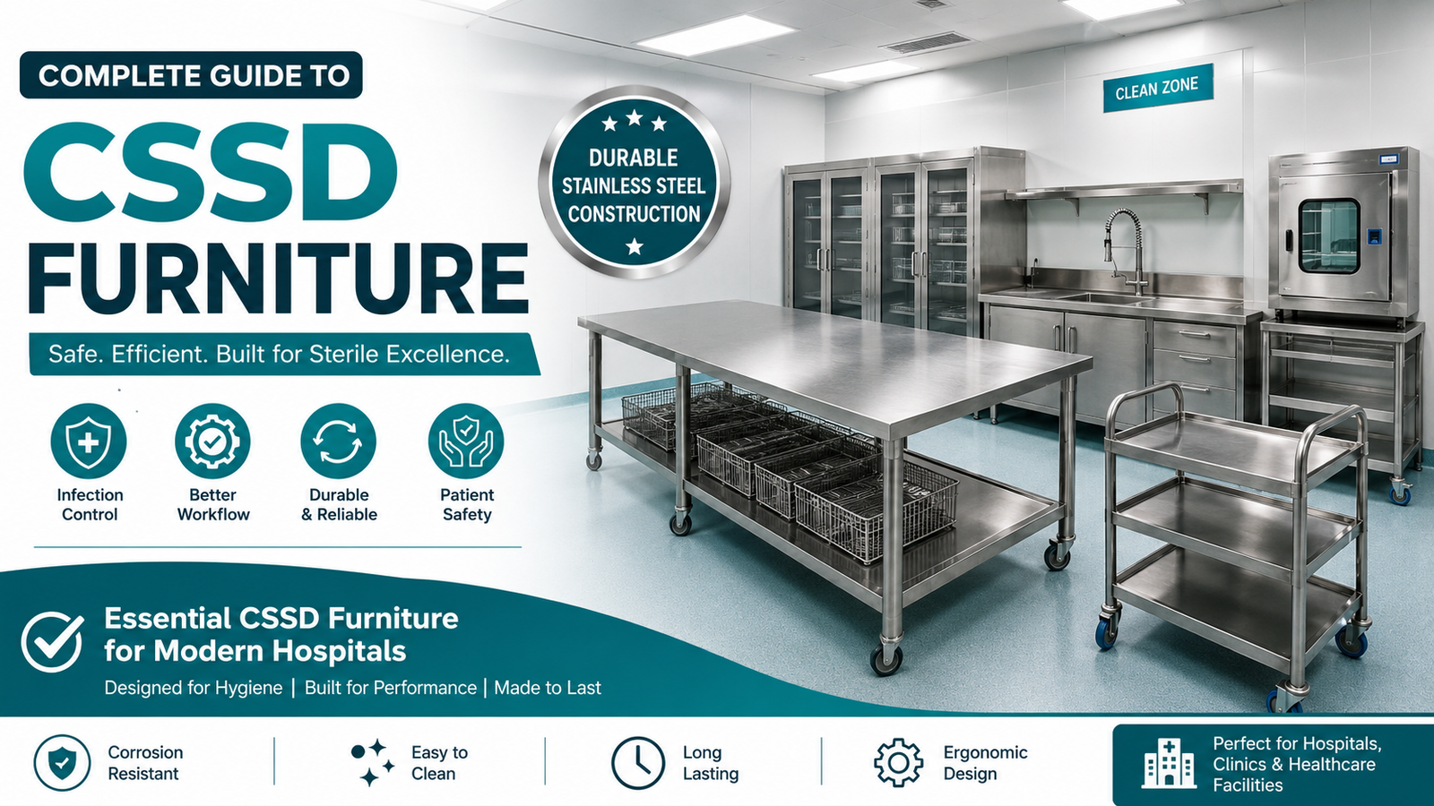 CSSD Furniture and Equipment for Hospital Sterile Processing Department