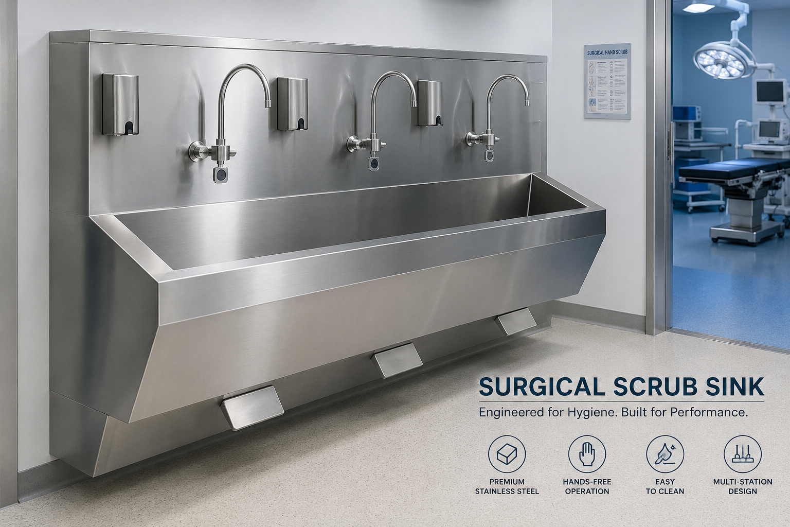 Surgical Scrub Sink Surgical scrub sink for hospital operation theatre