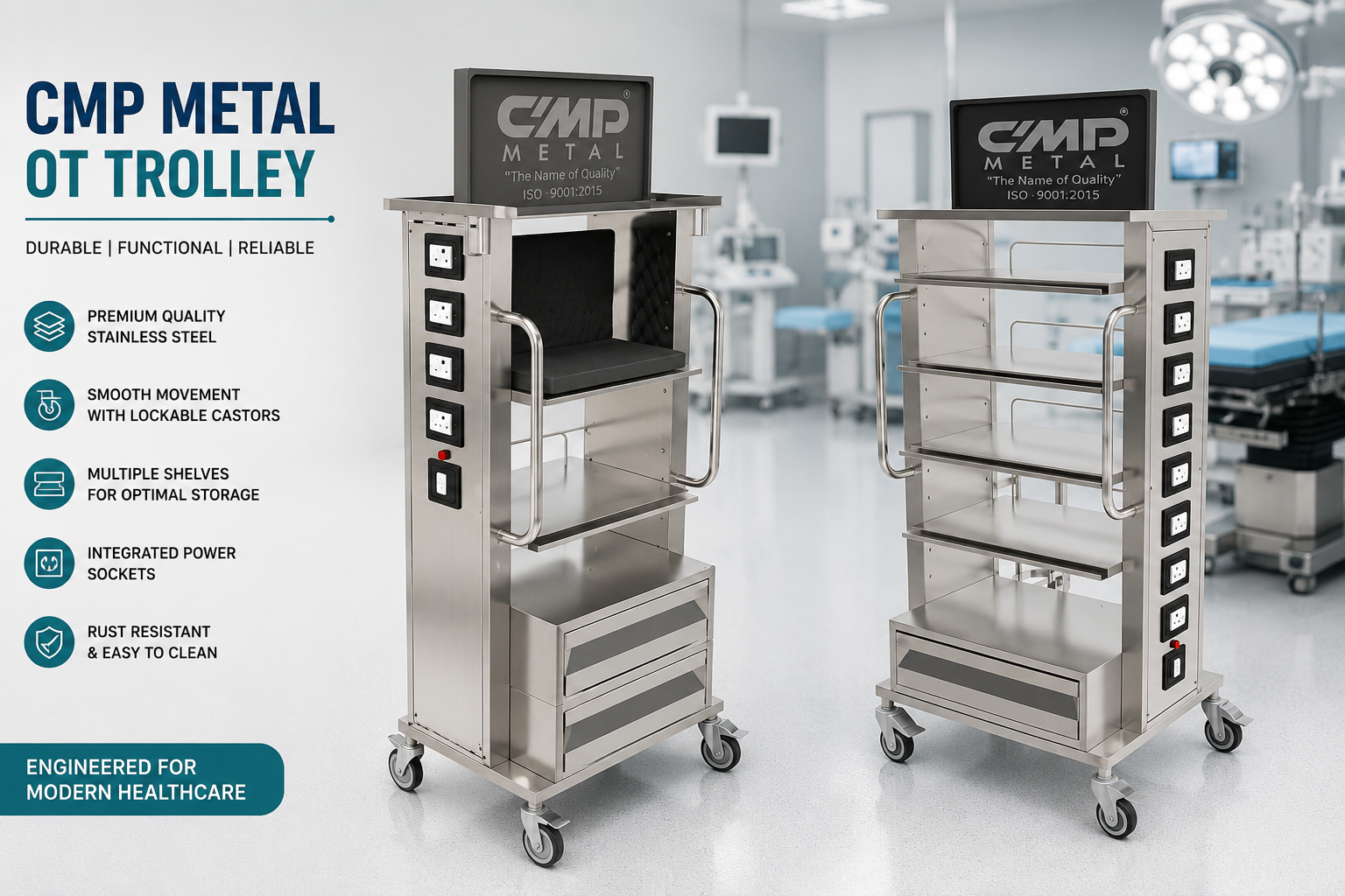 Laparoscopic Trolley for Operating Room Instrument Setup