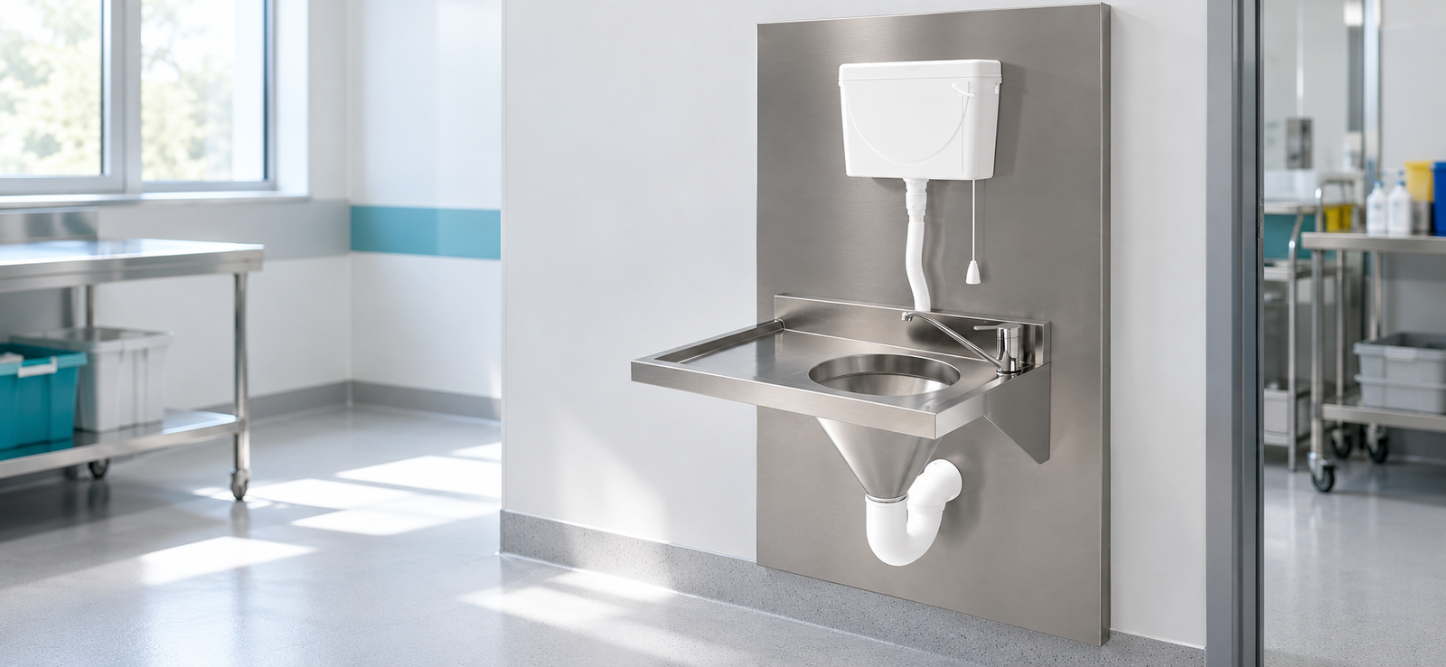 Stainless Steel Slop Hopper Supplier UK for Hospital Healthcare Facilities