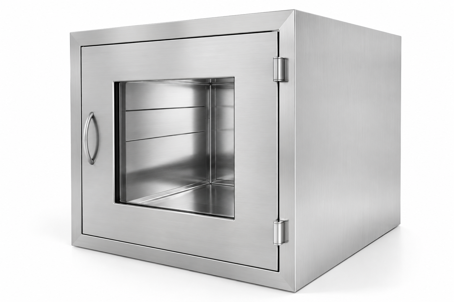 Static stainless steel pass box